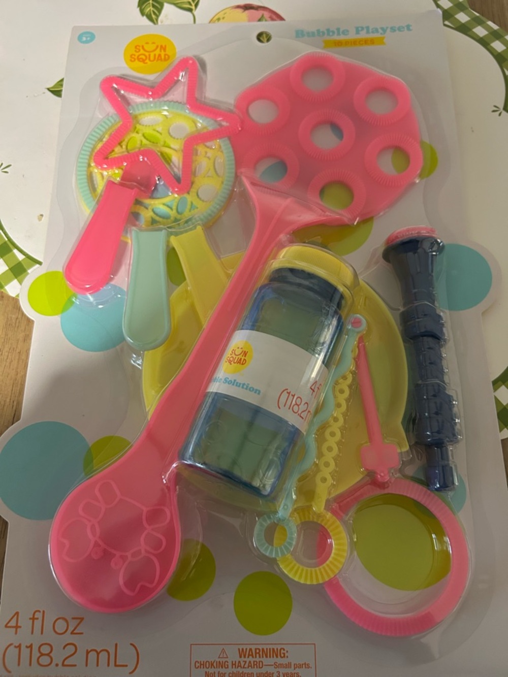 Sun Squad Kids Bubble Playset - 10 Piece Set